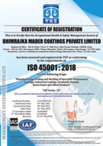 ISO 45001:2018 Certificate